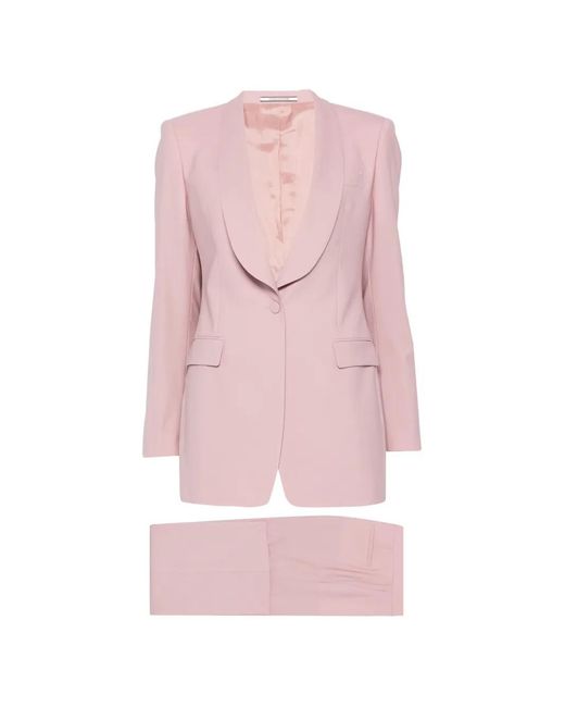 Tagliatore Pink Lou Shawl-Lapel Suit