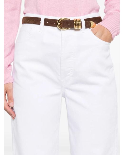 Liviana Conti White Jeans mit Knöpfen