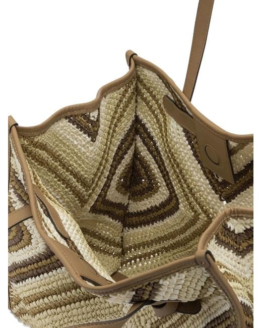 Gianni Chiarini Natural Geometric Tote Bag