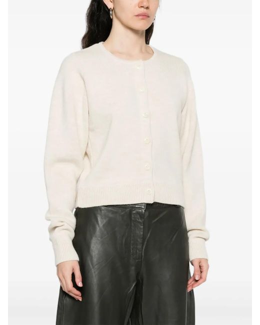 Lemaire White Button-Front Cardigan