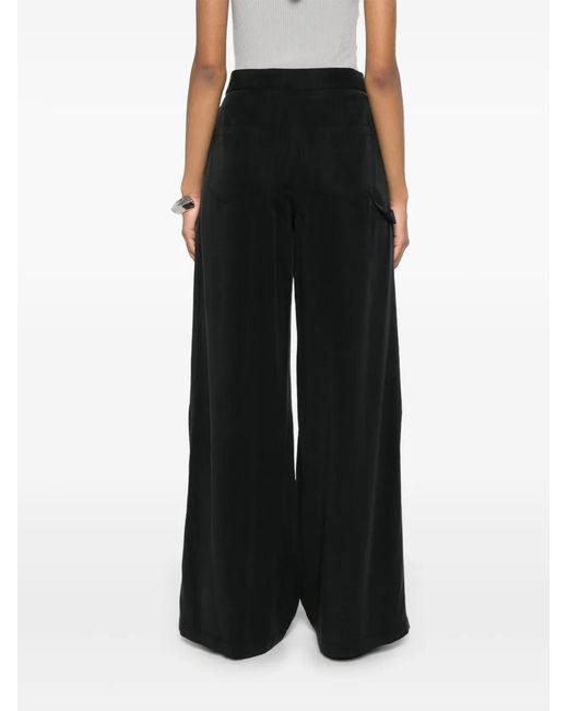 Theory Black Carpenter Wide-Leg Trousers