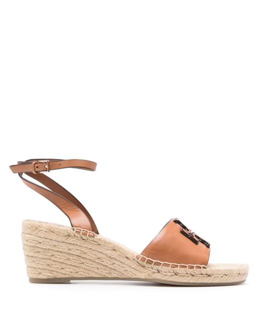 Tory Burch Natural Ines 65mm Leather Espadrilles