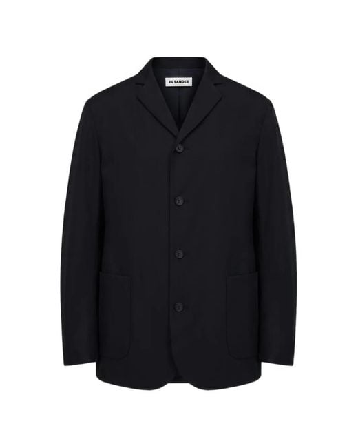 Jil Sander Blue Single-Breasted Jacket for men