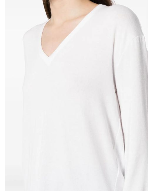 Rag & Bone White Hudson Fine-Knit Sweatshirt
