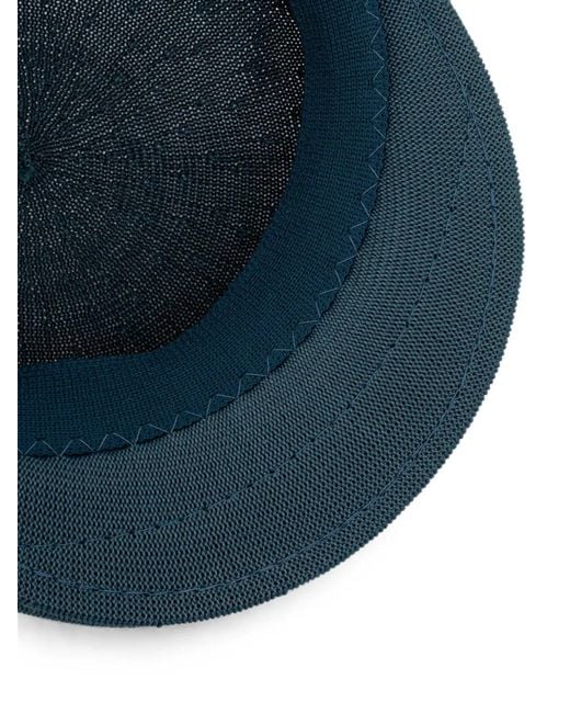 Kangol Blue Tropic 504 Logo-Embroidered Flat Cap