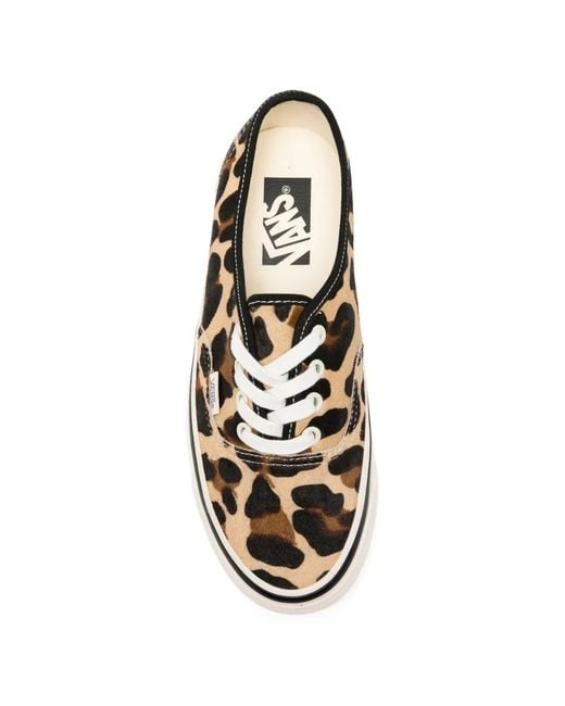 Vans White Lx Authentic 44 Sneakers Mit Leopardenprint