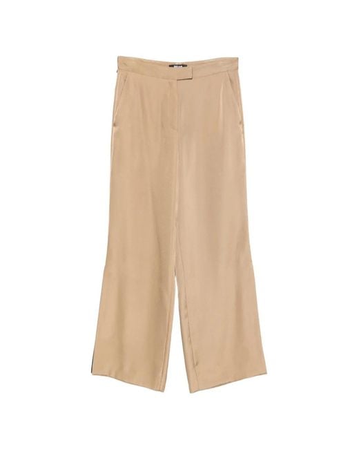 Just Cavalli Natural Wide-Leg Trousers