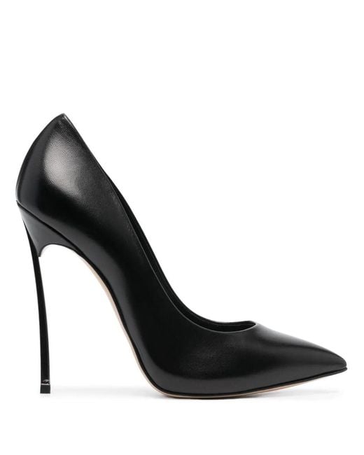Casadei Black Pointed-Toe 110Mm Leather Pumps