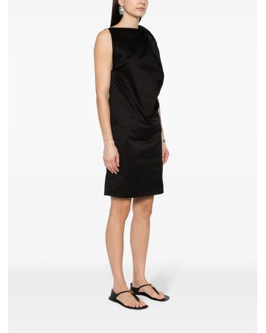 Totême Black Shoulder-Twist Dress