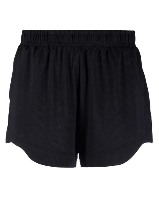 Ganni Black Recycled Draped Shorts
