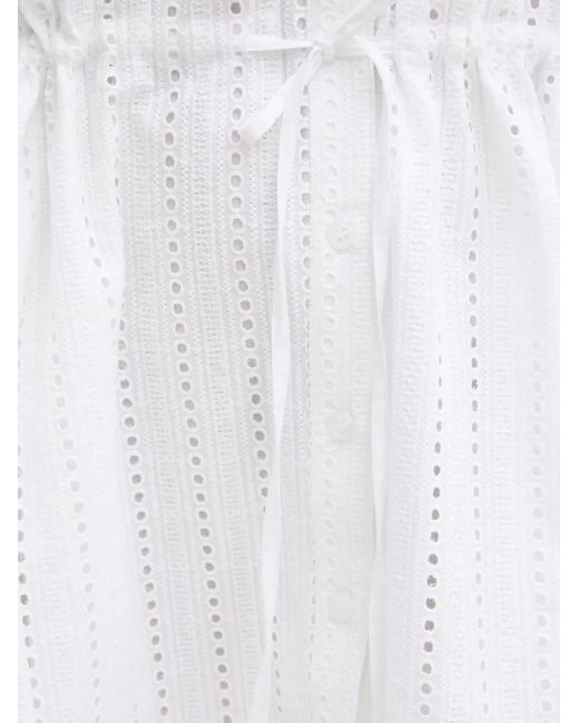 Robe Courte Samanarola À Détails D'Œillets Samsøe & Samsøe en coloris White