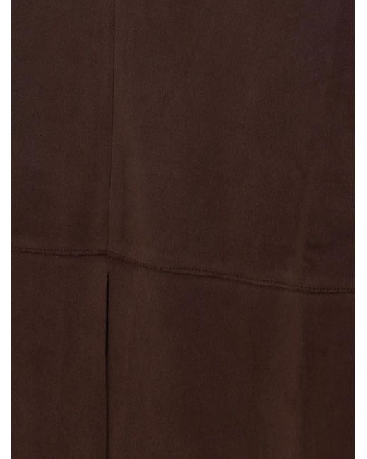 Elle Brown Split-Front Skirt