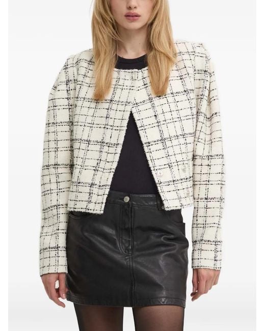 IRO White Plaid Jacket