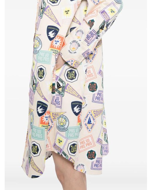 SPORT b. by agnès b. White Graphic-Print Dress