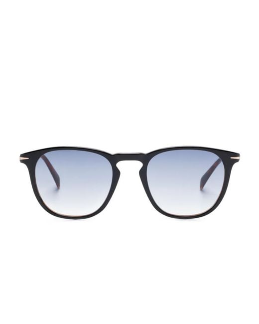 David Beckham Blue Round-Frame Sunglasses for men