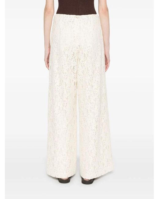 Twinset White Lace Trousers