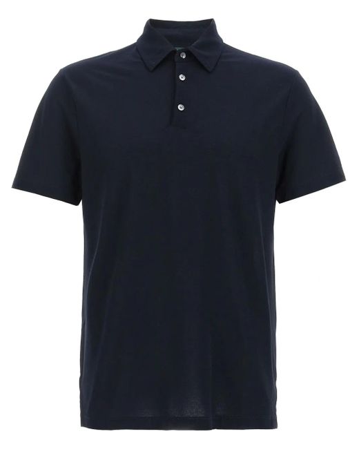 Zanone Blue Ice Cotton Polo Shirt for men