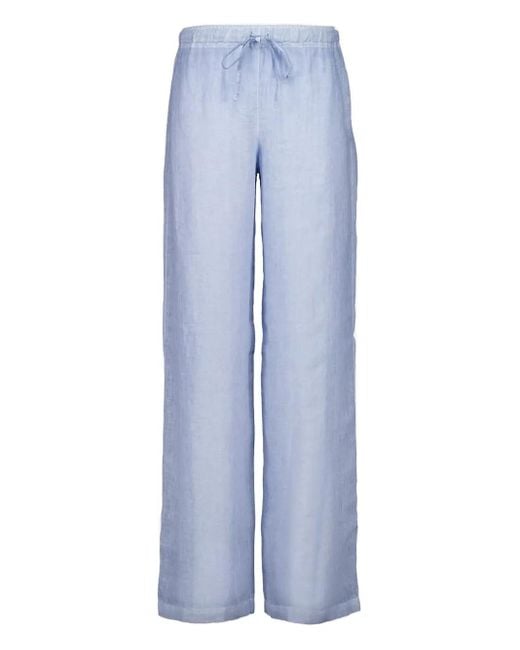 Pantalon En Lin À Lien De Resserrage 120% Lino en coloris Blue