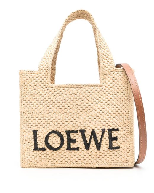Loewe Natural Mini Font Tote Bag