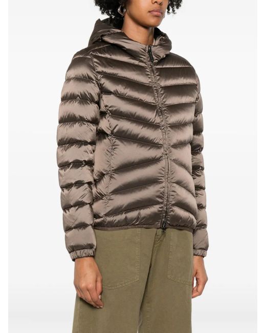 Colmar Brown Hooded Quilted Jacket