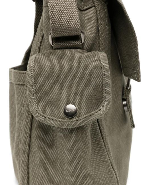 A.P.C. Green Sac Porté Épaule À Logo Imprimé for men