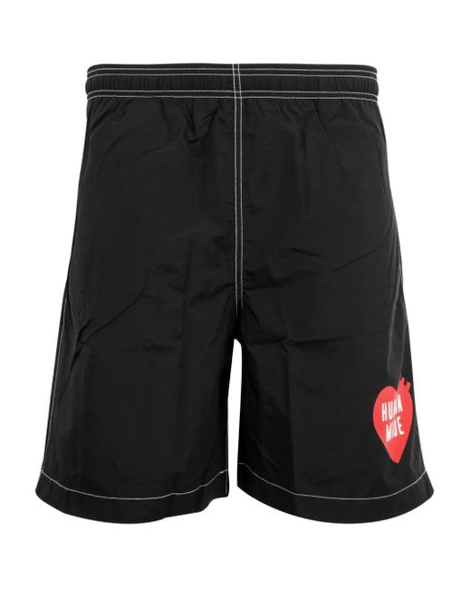 メンズ Human Made ハートロゴ トランクス水着 Black