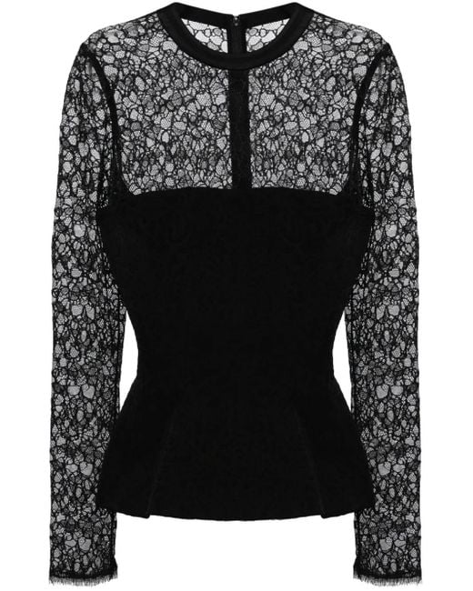 Jonathan Simkhai Peplum Top in het Black