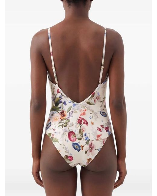 Zimmermann White Gathered Bust Top With Adjustable Straps For