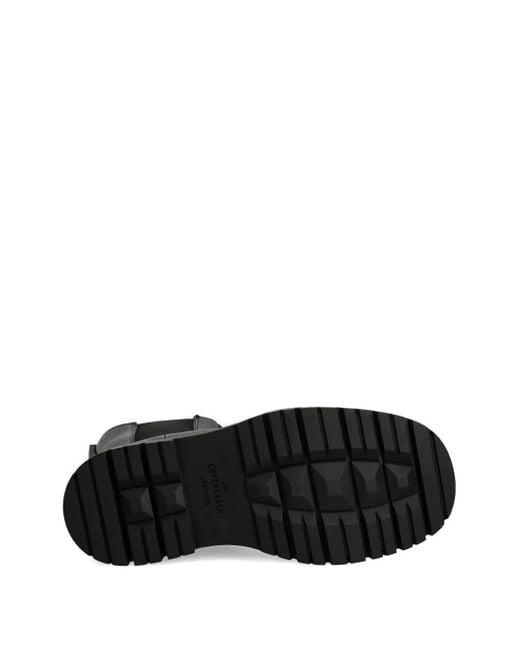 COPENHAGEN Black Elastic-Panelled Lug-Sole Boots