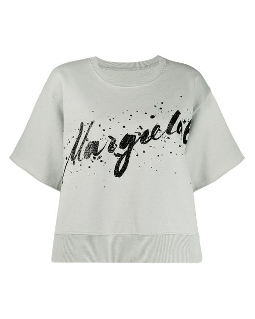 MM6 by Maison Martin Margiela Blue Graphic Logo Print T-shirt