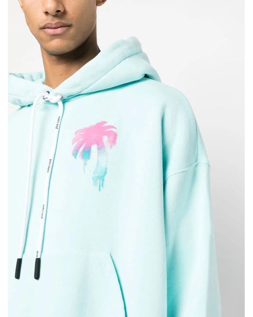 Palm Angels Blue Sweaters for men