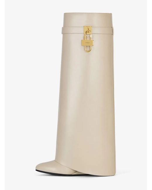 Givenchy White Shark Lock Boots