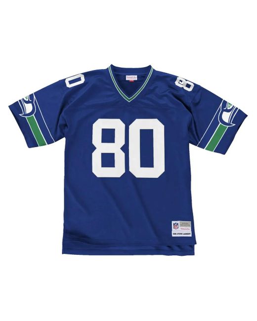 メンズ Mitchell & Ness 1985 Steve Largent Seattle Seahawks レガシープレイヤー ジャージ Blue