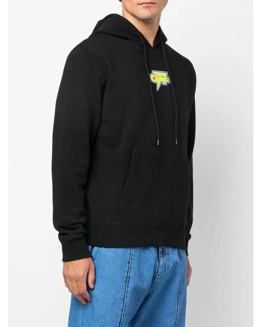 Off-White c/o Virgil Abloh Black Arrows-Print Cotton Hoodie for men
