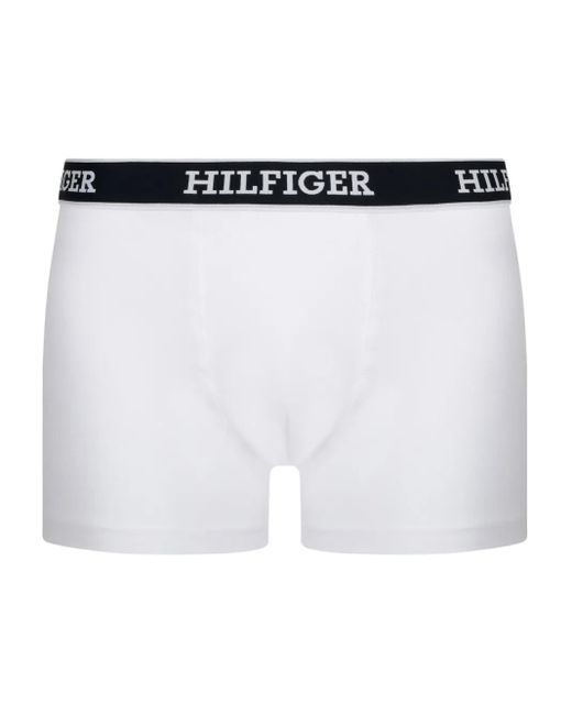 Tommy Hilfiger Blue Logo-Waistband Boxers (Pack Of Three) for men