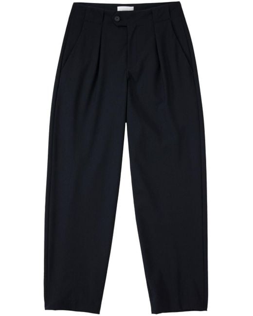 Closed Blue Mawson Pleat-detail Tapered Trousers