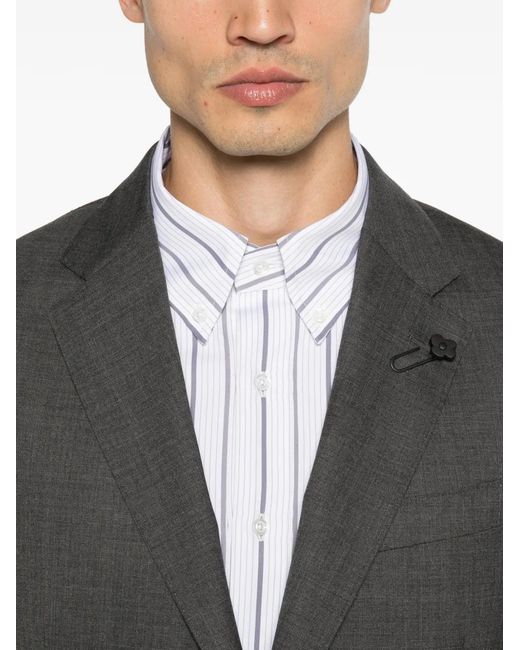 Lardini Gray Costume À Boutonnière for men