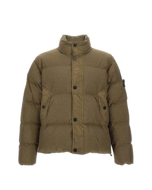 Stone Island Green 4100109 Crinkle Reps Ny Down Jacket With Wind Resistance And Anti-Drop for men