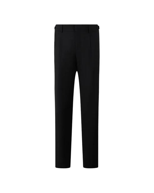 Philipp Plein Black Pleat-Detail Chino Trousers for men