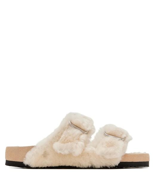 Birkenstock Arizona Shearling Sandals in het White