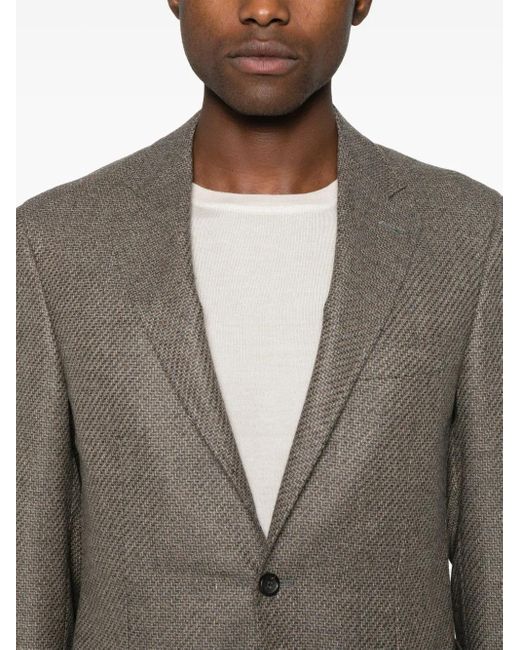 Canali Brown Single-Breasted Blazer for men