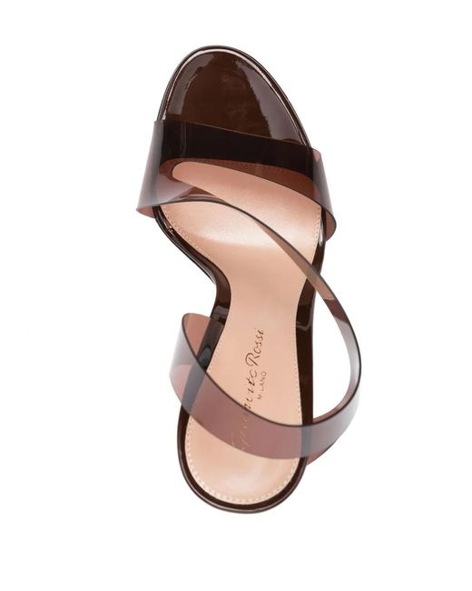 Gianvito Rossi Pink Metropolis 105Mm Transparent Sandals
