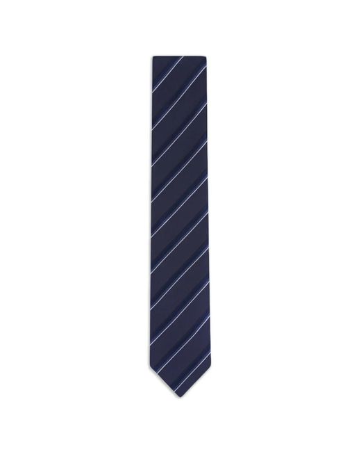 Canali Blue Striped Silk Tie for men