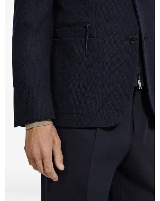 メンズ Zegna レイヤード ジャケット Blue