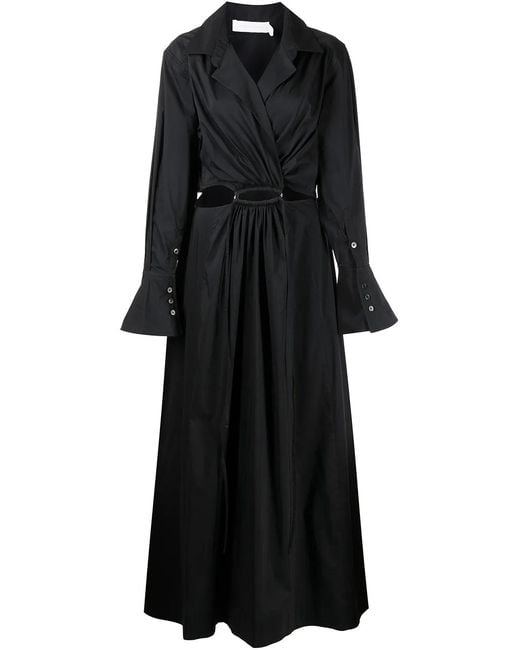 Jonathan Simkhai Black Alex Cut-Out Flared Dress