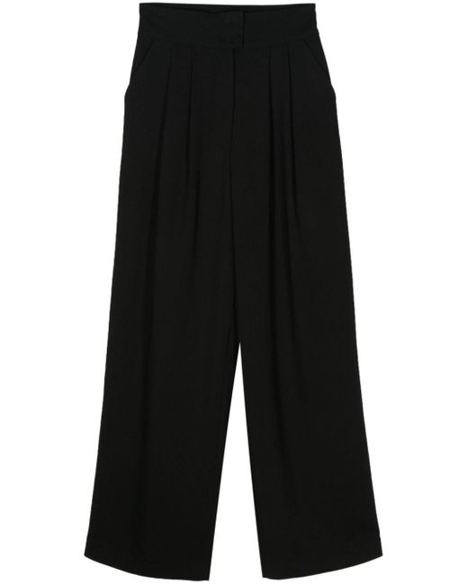 Styland Black High-waisted Straight Trousers