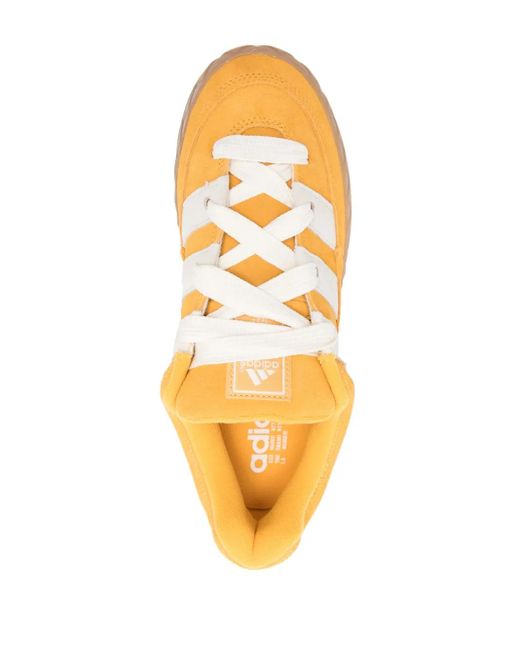 Adidas Orange Adimatic Leather Sneakers for men