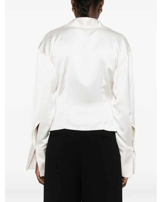 ANDAMANE White Cowl Neck Shirt