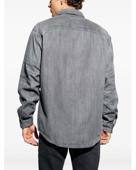 DIESEL Gray D-Simply-S11 Buttoned Shirt for men