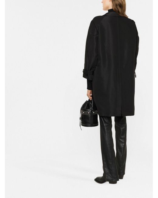 Saint Laurent Black Classic-collar Coat